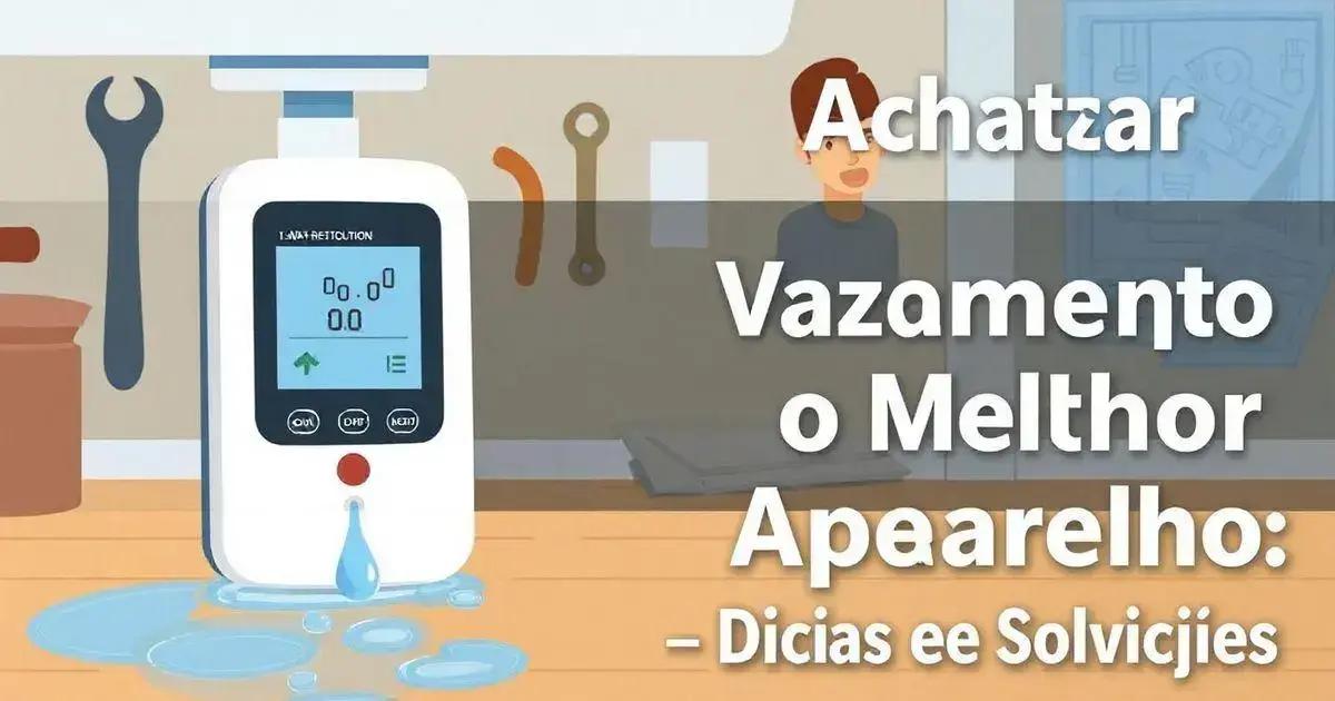 Achatar Vazamento de Água com o Melhor Aparelho - Dicas e Soluções