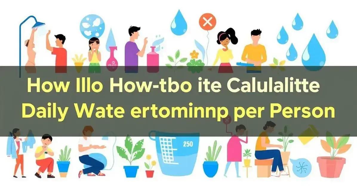 Como calcular o consumo de água por pessoa/dia